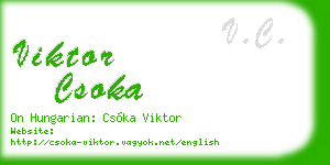 viktor csoka business card